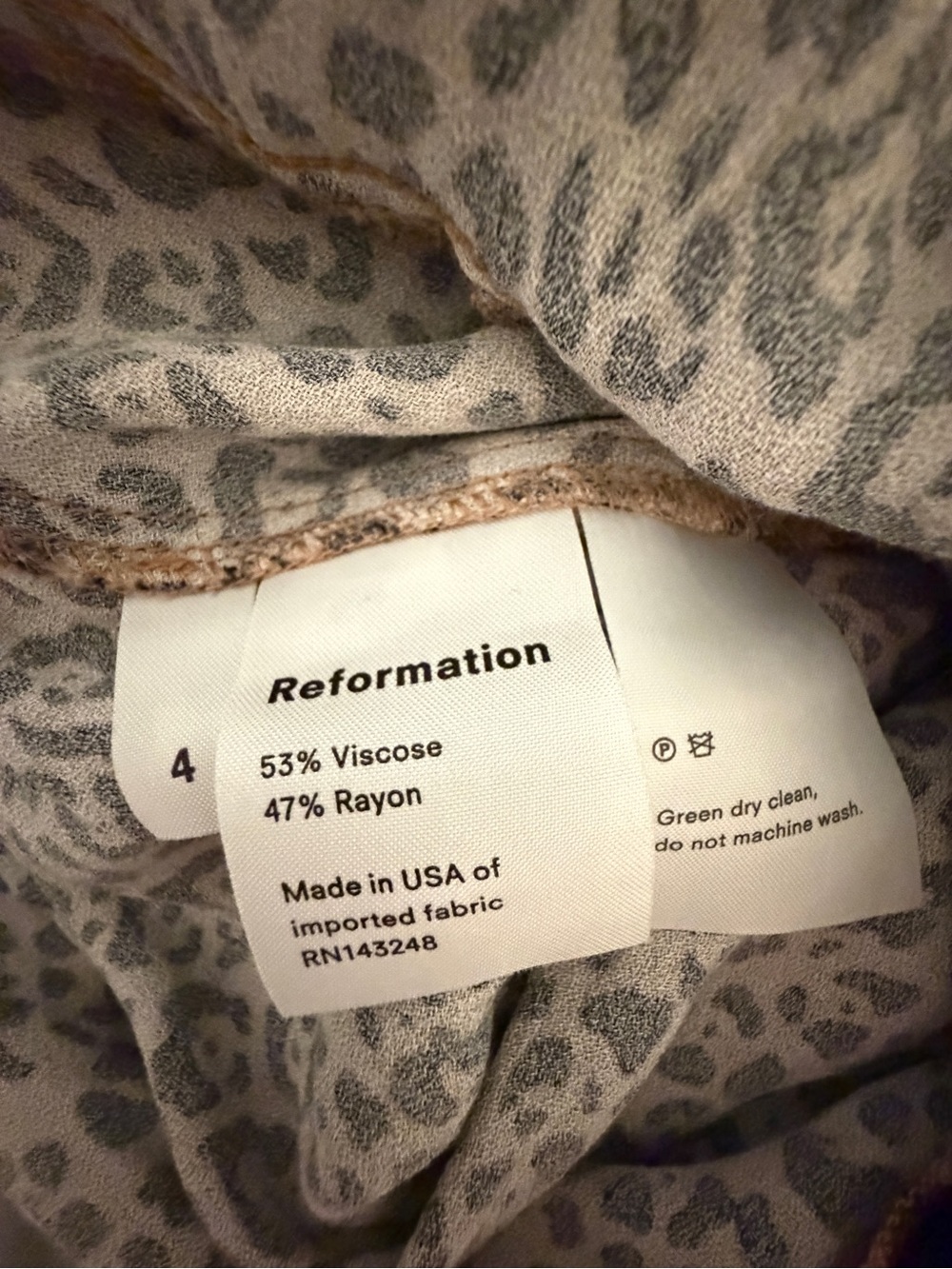Reformation Mayer Wide-Leg Jumpsuit in cheetah - Picture 7 of 8